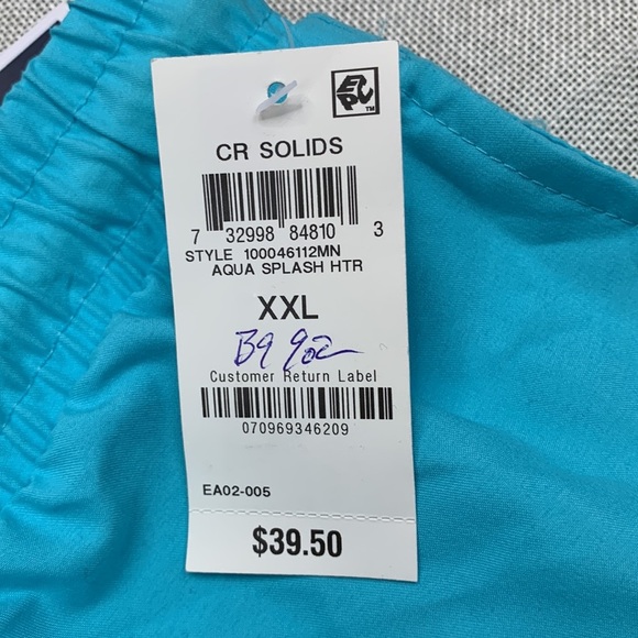 Clubroom Mens Aqua Drawstring Classic Fit Swim Trunks Size XXL - Picture 3 of 8